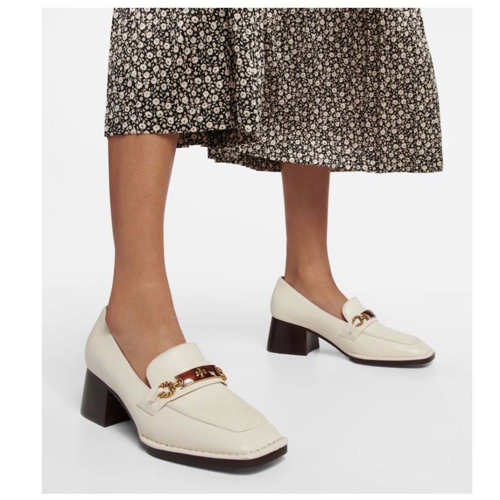 Tory Burch
Perrine Heel Loafer 55  $370.00
New Ivory women size 7 new